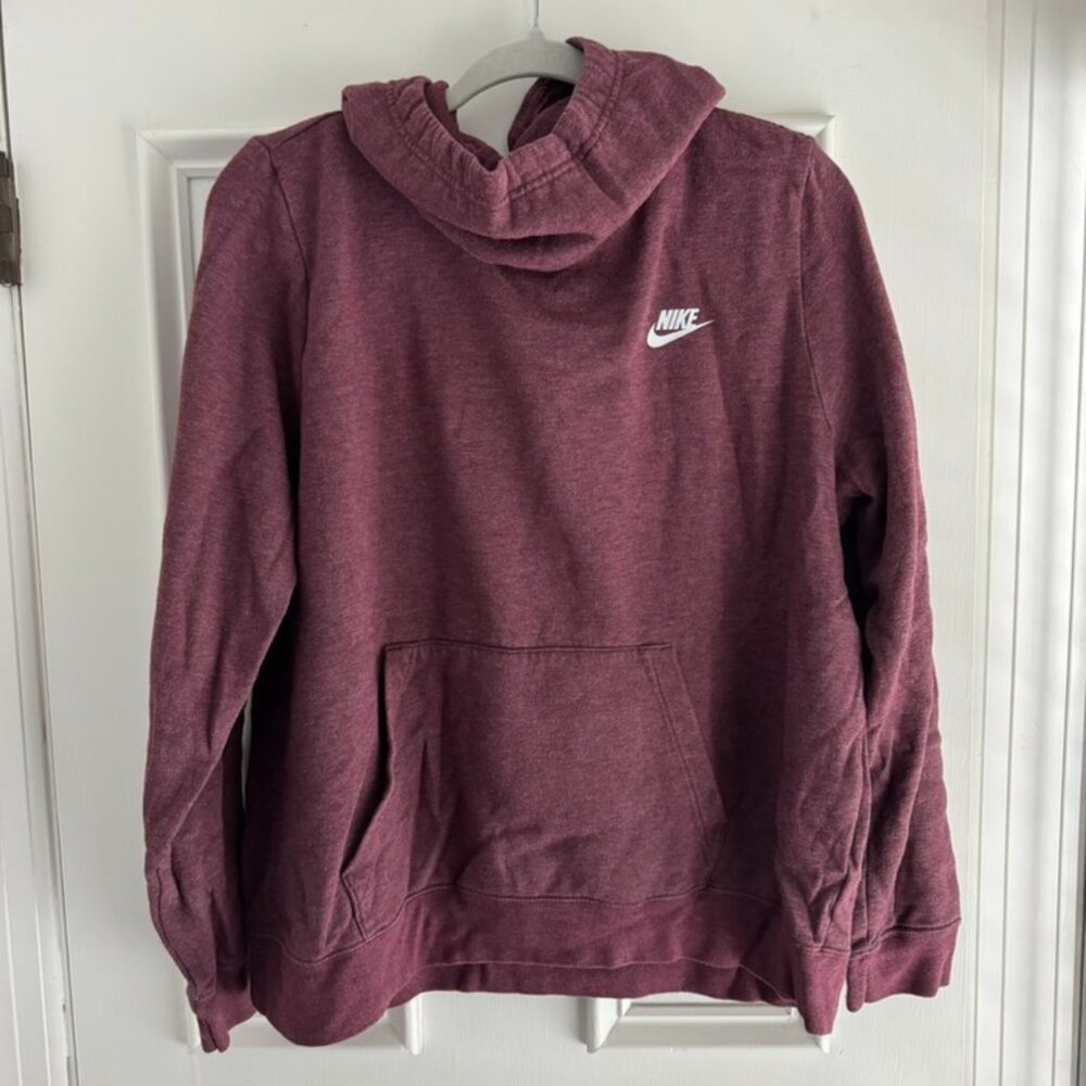 Nike Maroon High Neck Hoodie